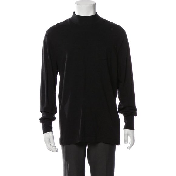 Aimé Leon Dore Black Mock Neck Long Sleeve Sweater Shirt, Size M - Picture 9 of 16